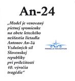 Antonov AN-24V Vzdušné sily Slovenskej republiky, model 1/200 + brožúra