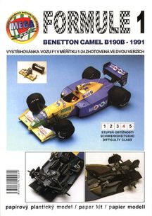 Papírový plastický model Benetton Camel B190B - 1991