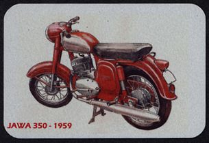Kovová magnetka - Motív Jawa 350 - 1959
