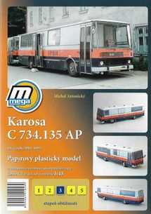 Papírový plastický model Karosa C 734.135 AP