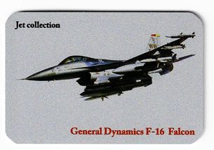 Kovová magnetka - Motív Jet collection - General Dynamics F-16 Falcon