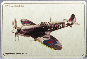 Kovová magnetka XXL - Motív WW II aircraft collection - Supermarine Spitfire Mk IX