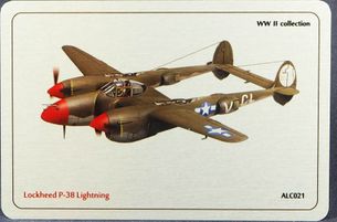 Kovová magnetka XXL - Motív WW II collection - Lockheed P-38 Lightning