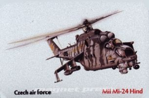 Kovová magnetka - Motív Mil Mi-24 Hind