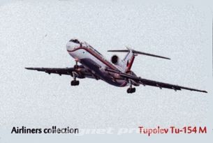 Kovová magnetka - Motív Tupolev Tu-154 M