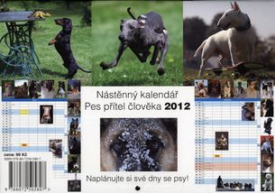 Pes přítel clověka - nástěnný plánovací kalendář pro rok 2012