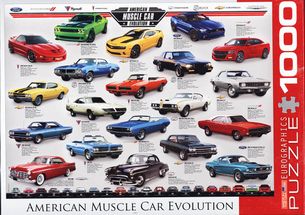 Puzzle 1000: Vývoj amerických áut (American Muscle Car Evolution)