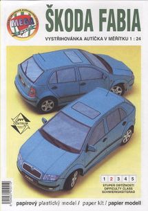 Papírový plastický model Škoda Fabia